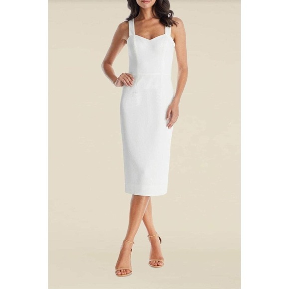 Dress The Population Nicole Sweetheart Neck Cocktail Dress Off White Sz 2XL NWT - Picture 1 of 13